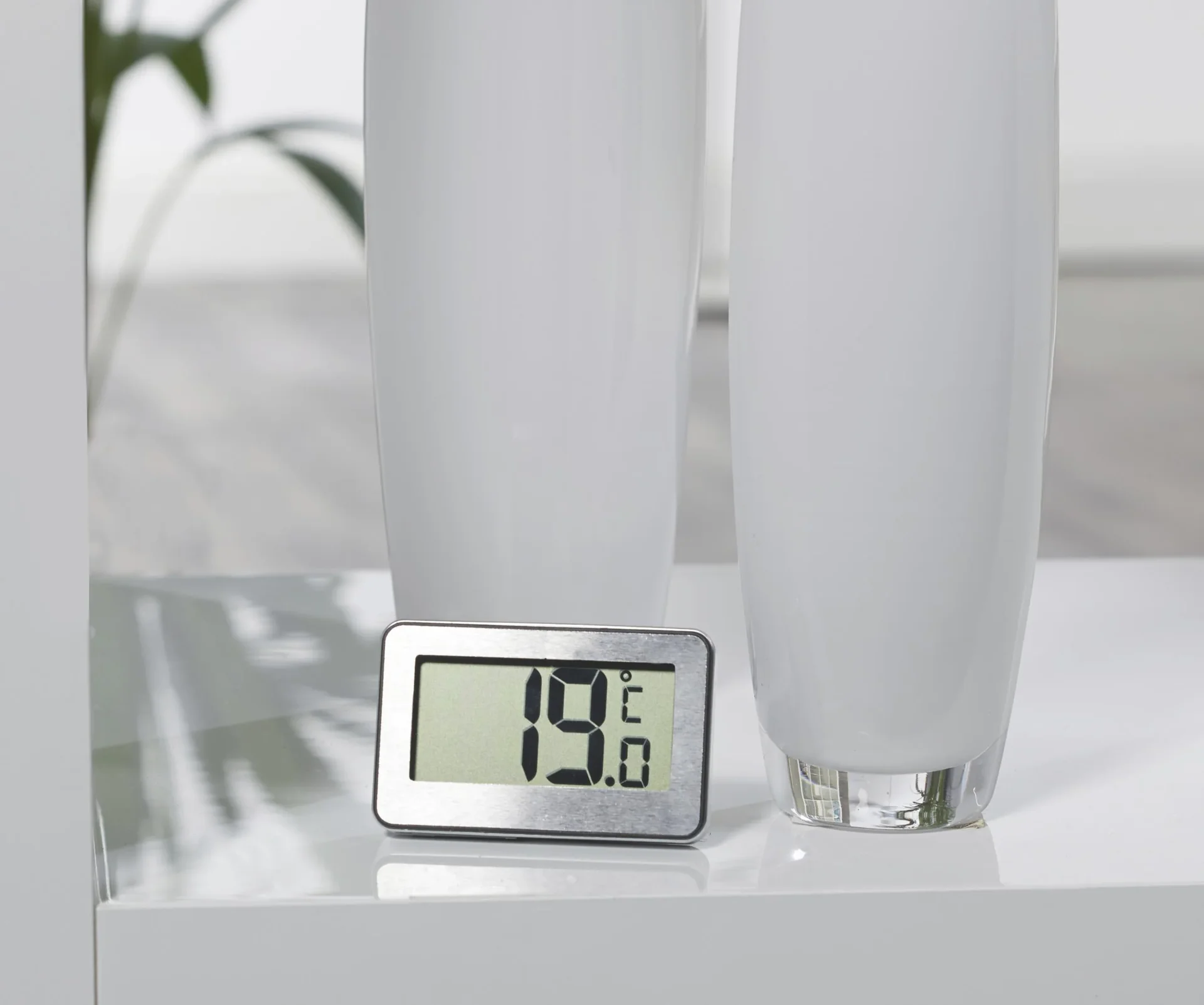 Digital Kühlschrank-Thermometer - misst von -20 bis +50 °C, Edelstahl - 1