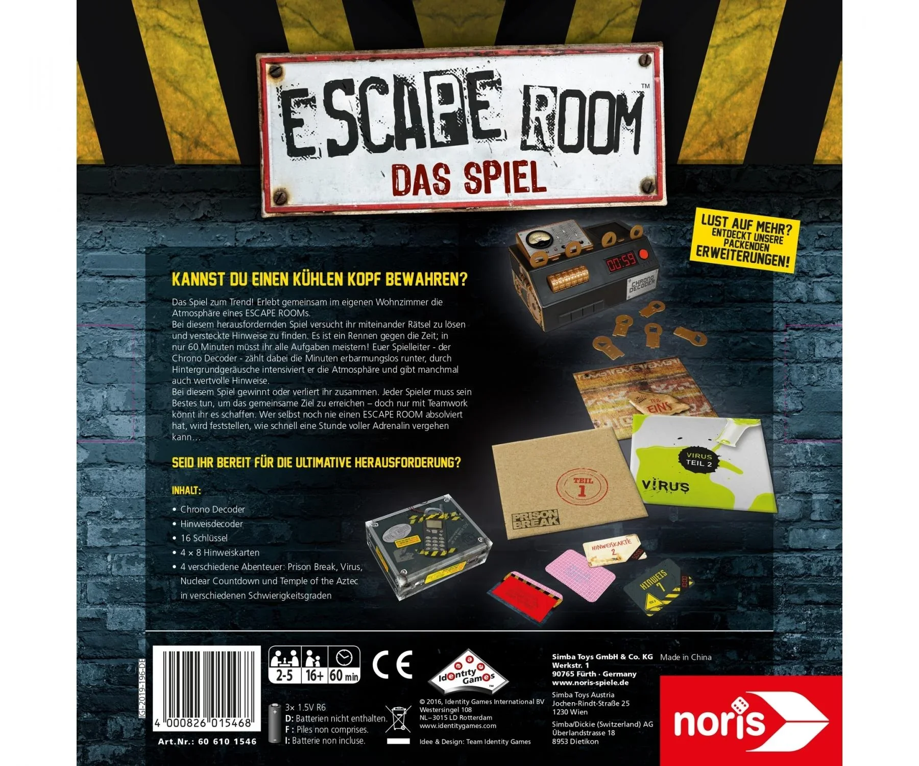 Gesellschaftsspiel "Escape Room" - Das Spiel - 2