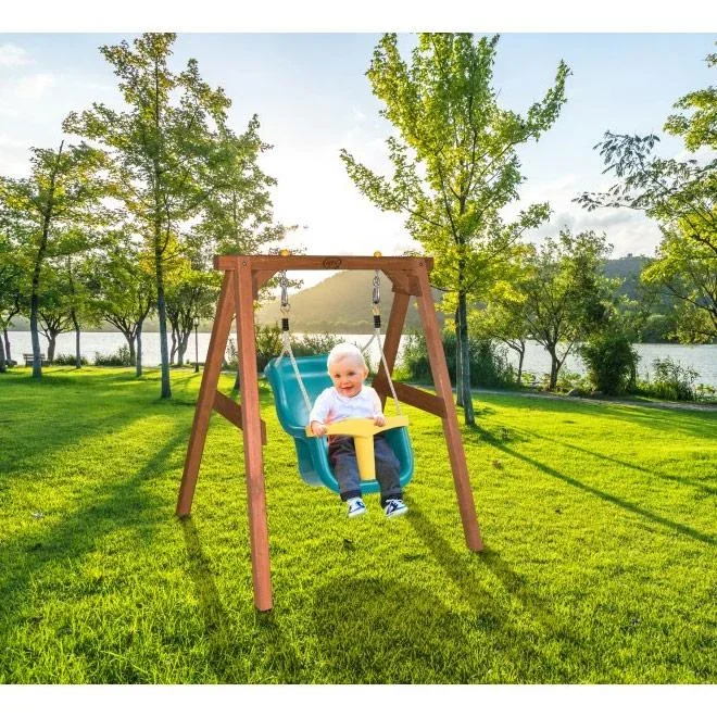 Babyschaukel Braun mit Sitz - 3