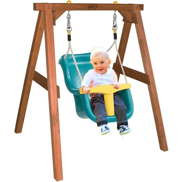 Babyschaukel Braun mit Sitz - 5