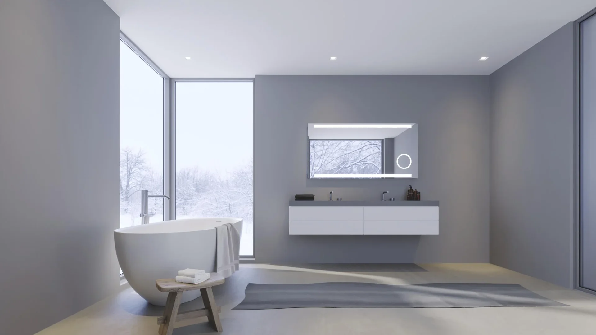 Badezimmerspiegel mit Beleuchtung, "King" - 120 x 60 cm - Lichtfarbe neutralweiß - Beleuchteter Kosmetikspiegel - 1