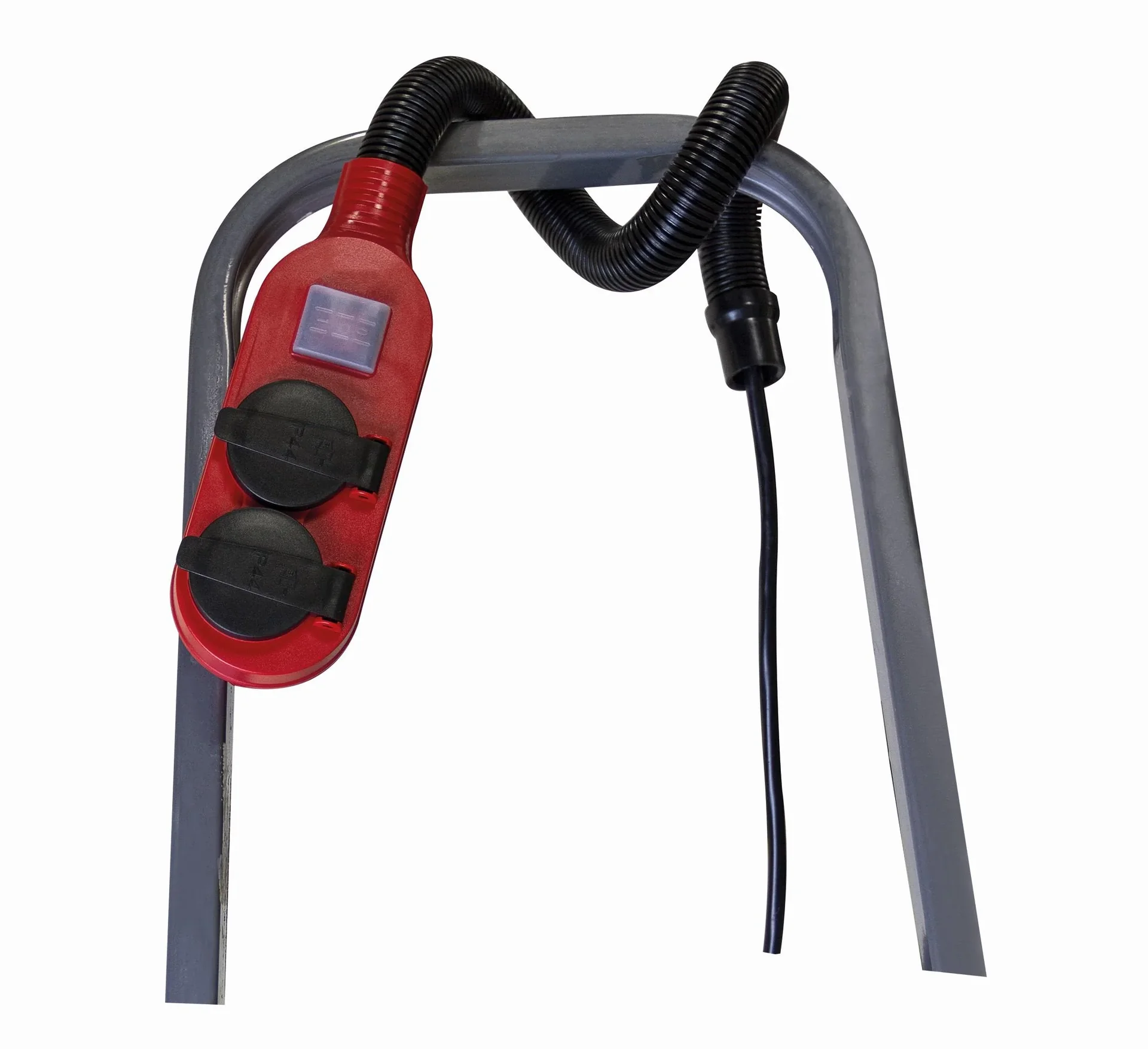 Steckdosenleiste mit Biegeschlauch und 2 Schutzkontaktsteckdosen, IP44 - 0