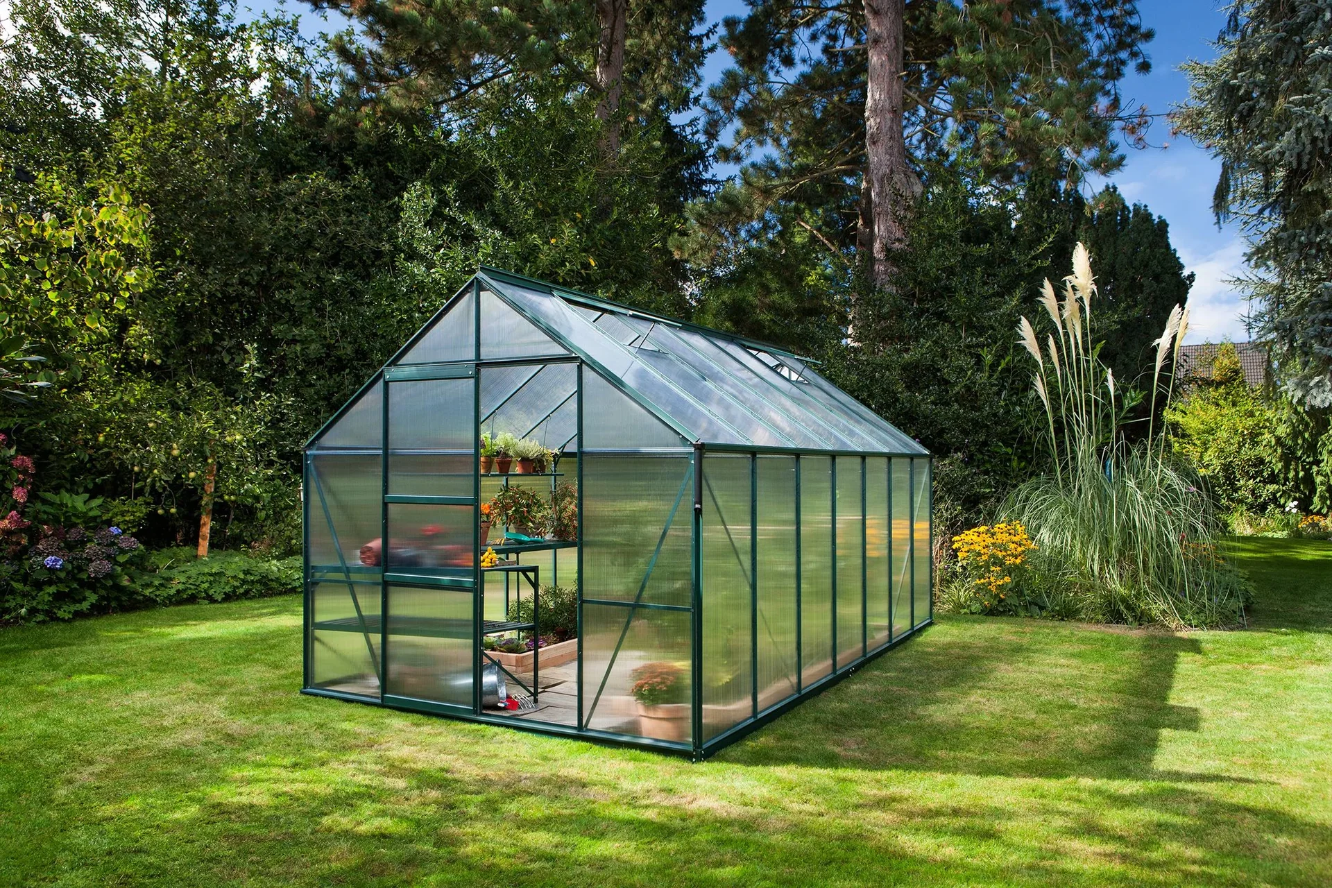 Gewächshaus Merkur 11500 HKP 6 mm, Farbe smaragd - 0