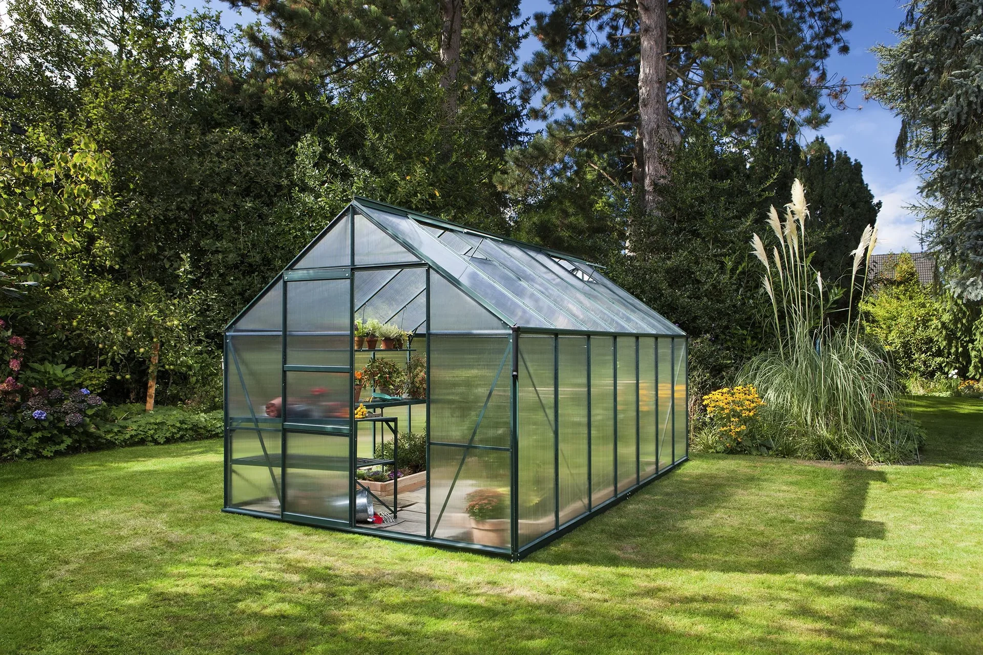 Gewächshaus Merkur 11500 HKP 6 mm, Farbe smaragd - 2