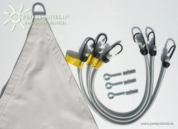 Dreieck-Sonnensegel wasserabweisend silbergrau 460 x 460 x 460cm - 0