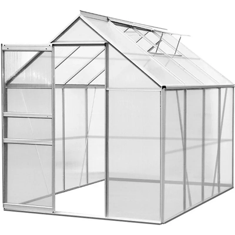 Aluminium Gewächshaus / Wintergarten 7,6m³ mit 2 Oberlichtern - 3