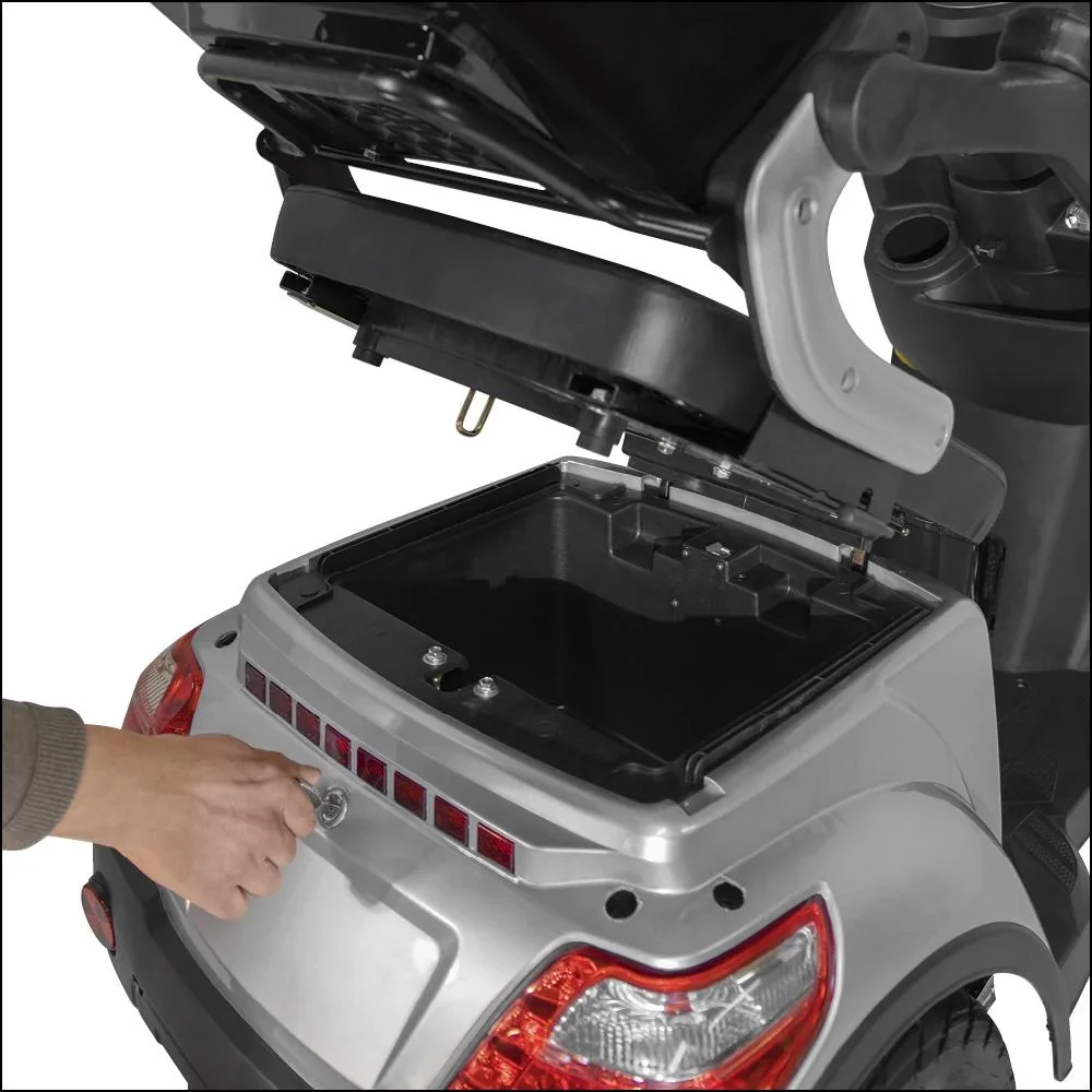 4-Rad E-Mobil Palermo 15 km/h silber inklusive Wind-und Wetterschutz - 1