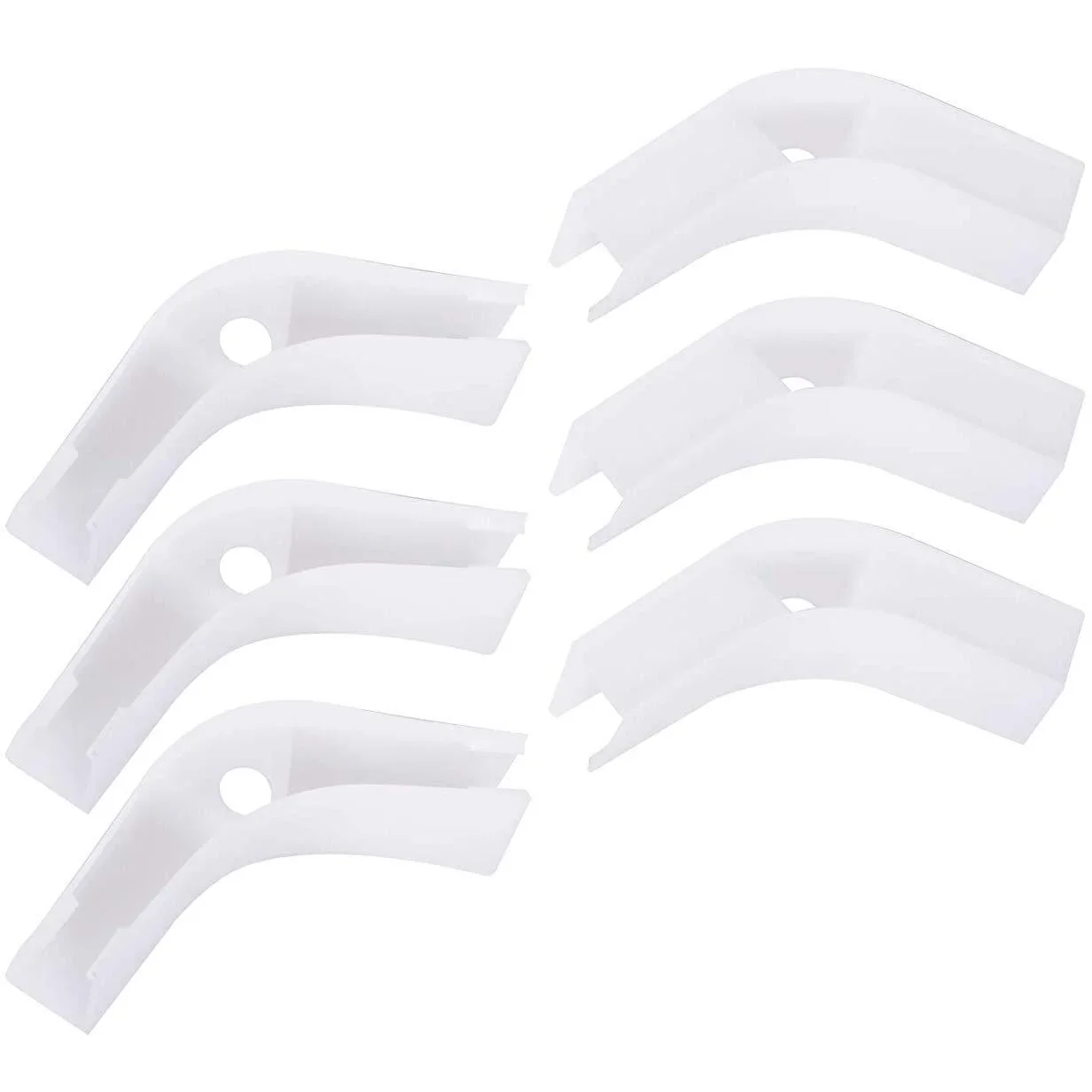 Welpengitter Freilaufgehege Laufstall für Haustiere mit Tür 6 Teile sechseckig PP-Kunststoff rostfrei Weiß Ø135 x H95 cm - 2