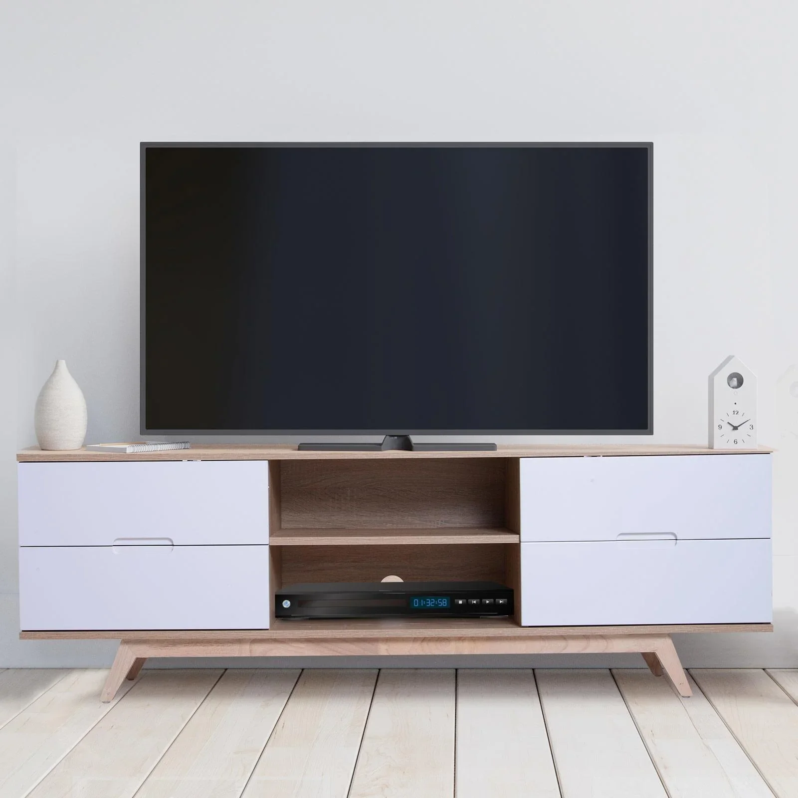 Fernsehtisch Fernsehschrank TV-Board Lowboard TV-Schrank Unterschrank 4 x Schublade 2 x Ablage 150 x 40 x 50 cm - 5