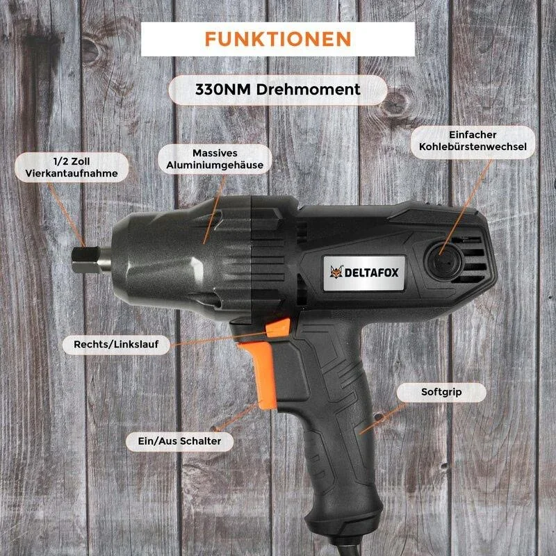 Deltafox Elektro-Schlagschrauber - 450W - DP-EIW 4533 - 2