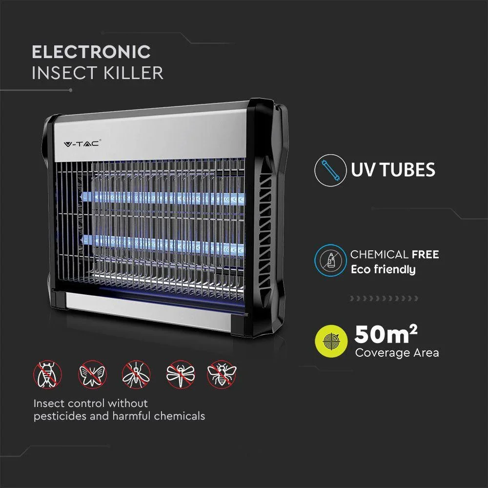 VT-3216 Insektenlampe - 2"8W - 50m Reichweite - UV-Licht - Grau - 0