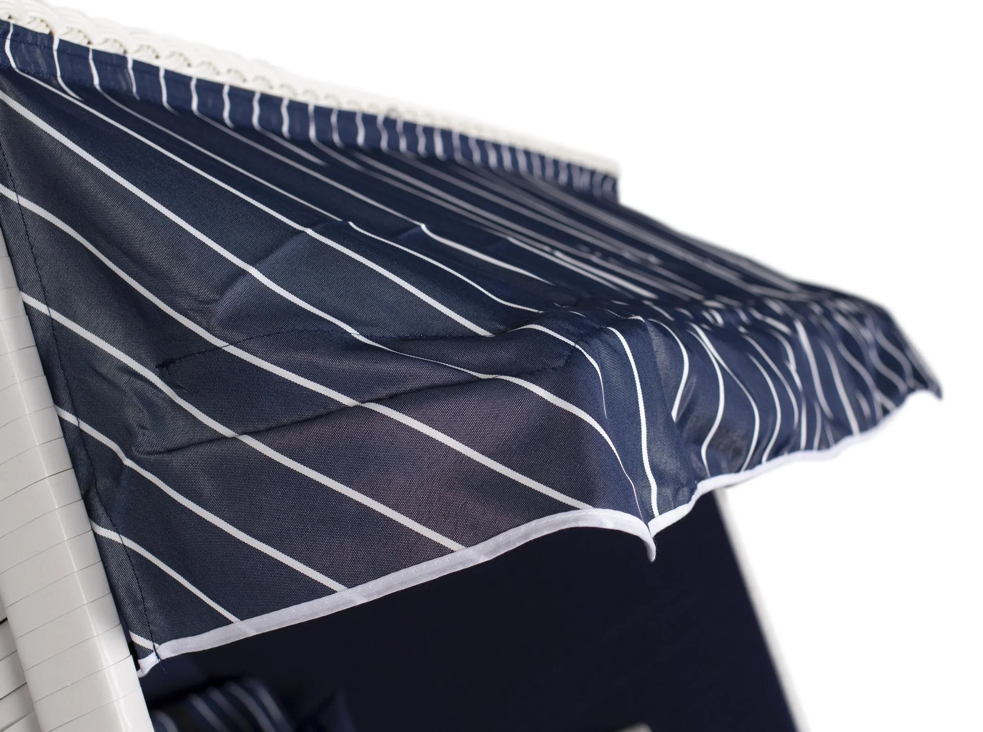 Strandkorb "Ostsee" gestreift in royal blau - 0