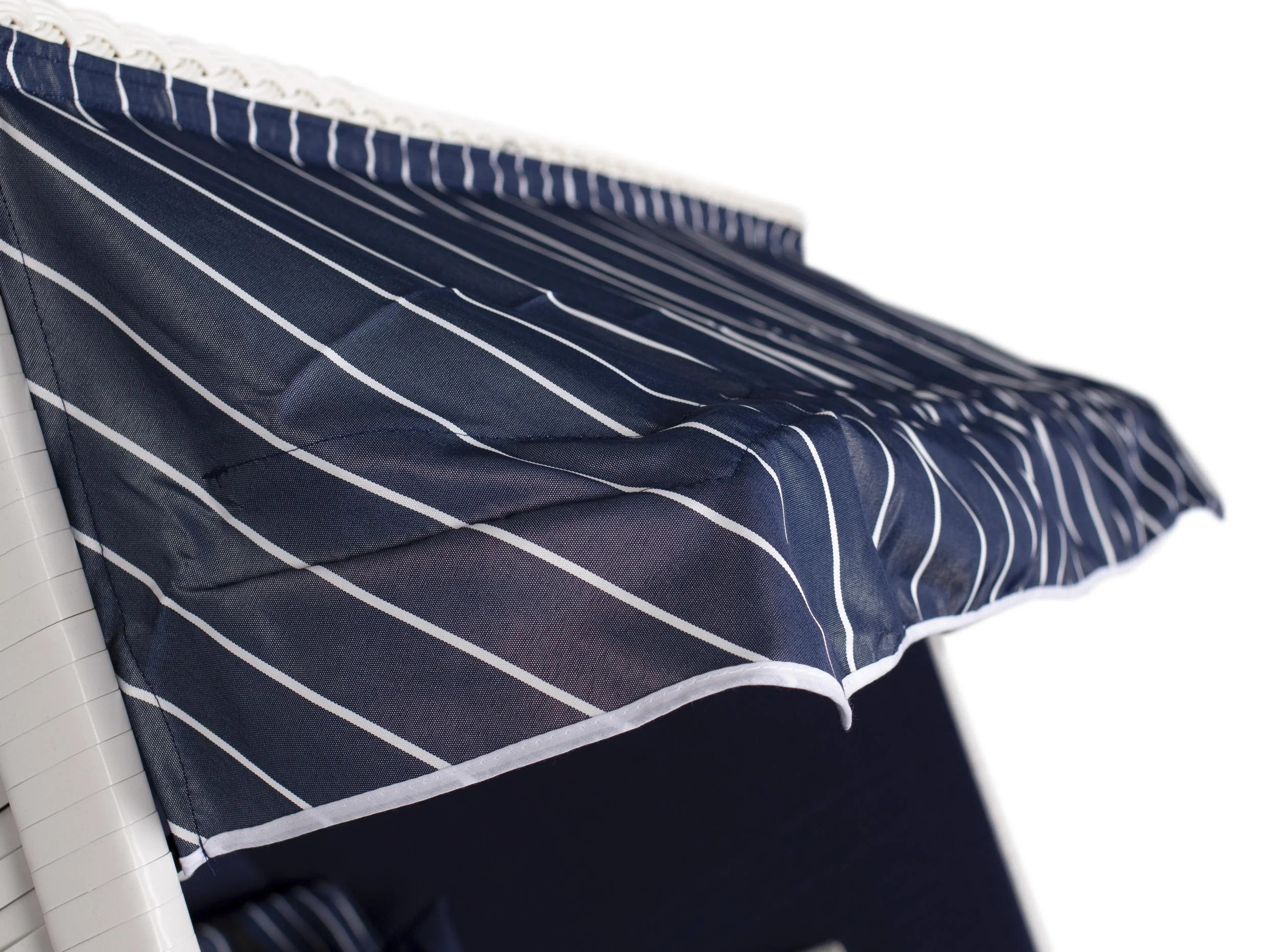 Strandkorb "Ostsee" gestreift in royal blau - 0