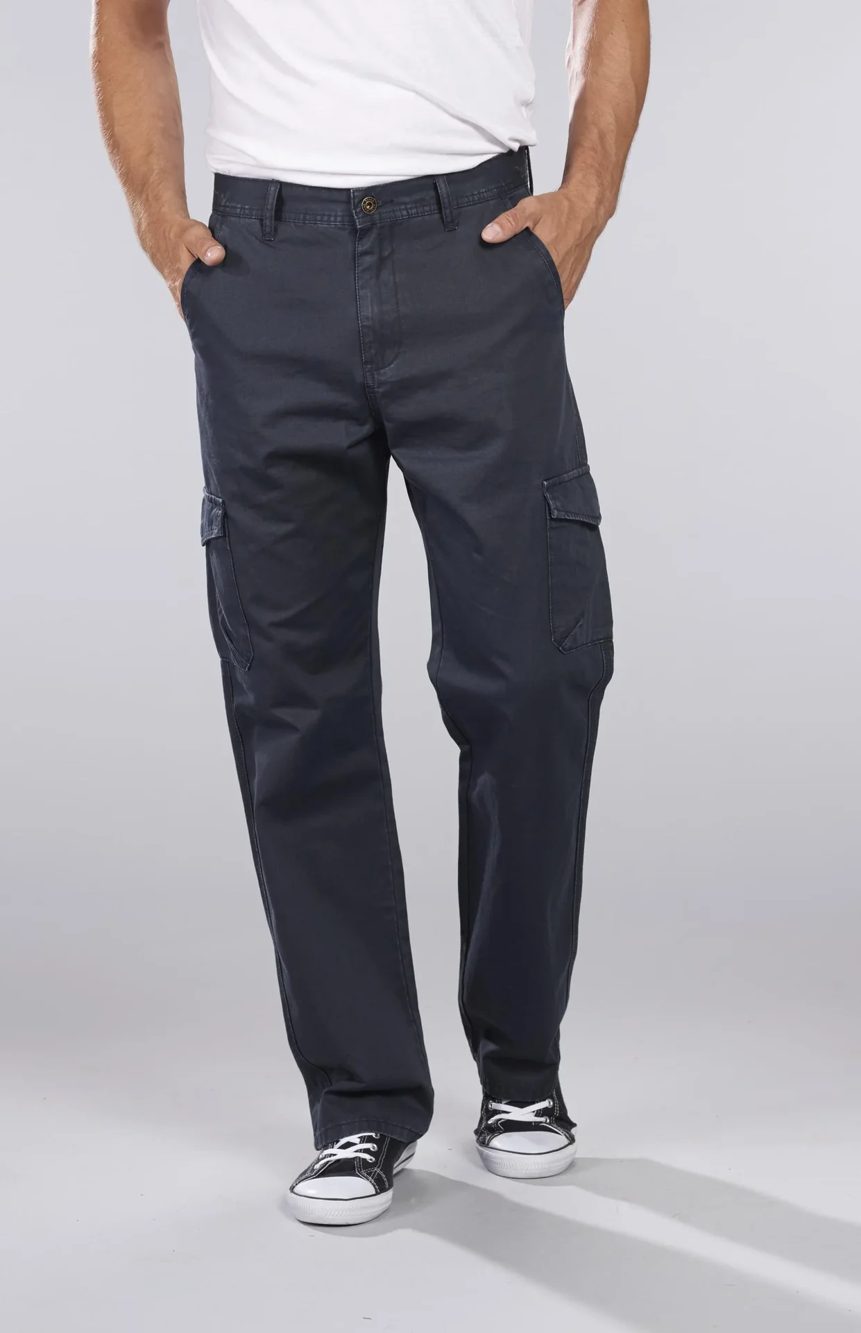 Cargohose aus Baumwolltwill, Farbe blau/grau, Gr.52 - 6