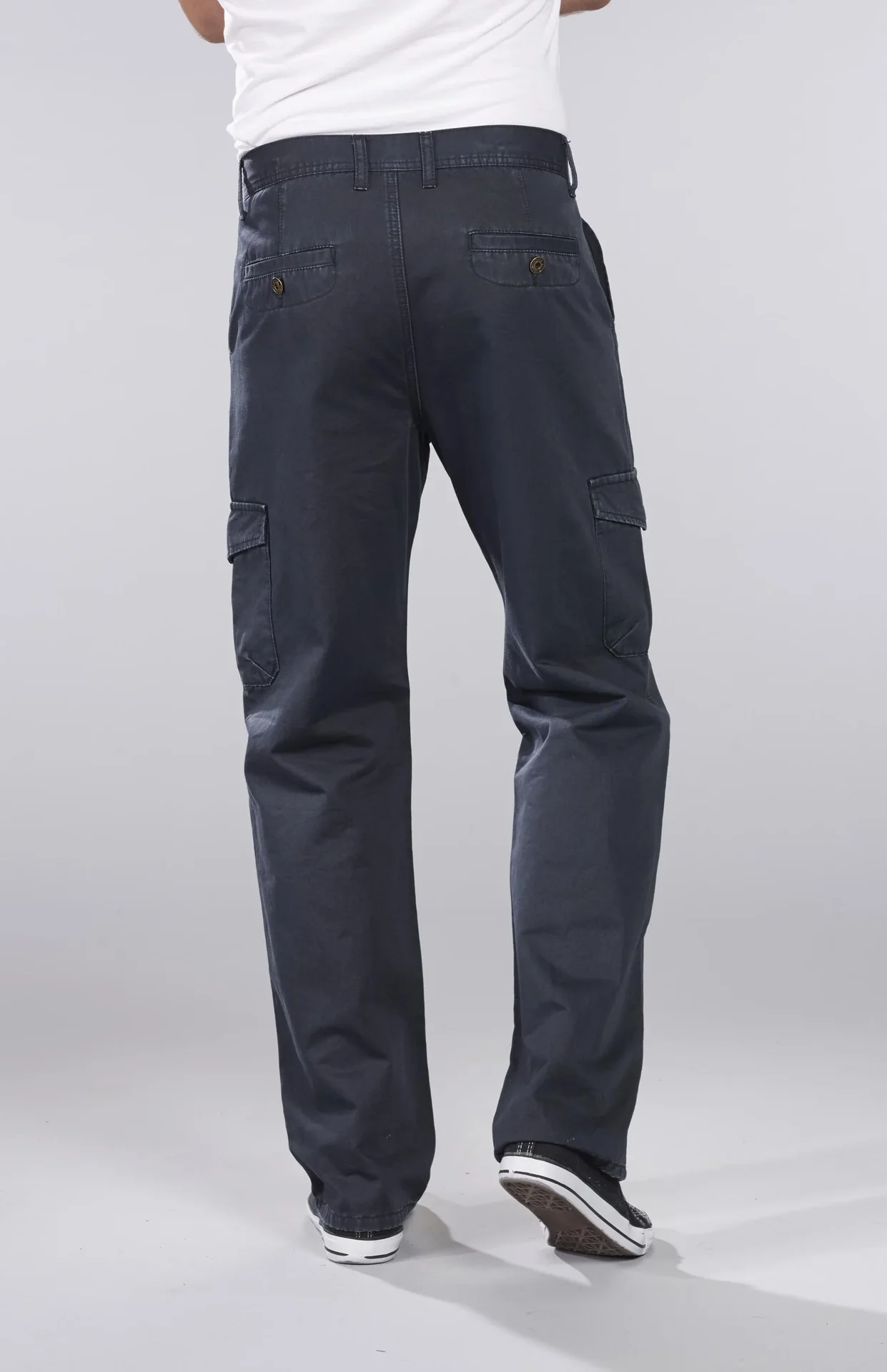 Cargohose aus Baumwolltwill, Farbe blau/grau, Gr.52 - 8