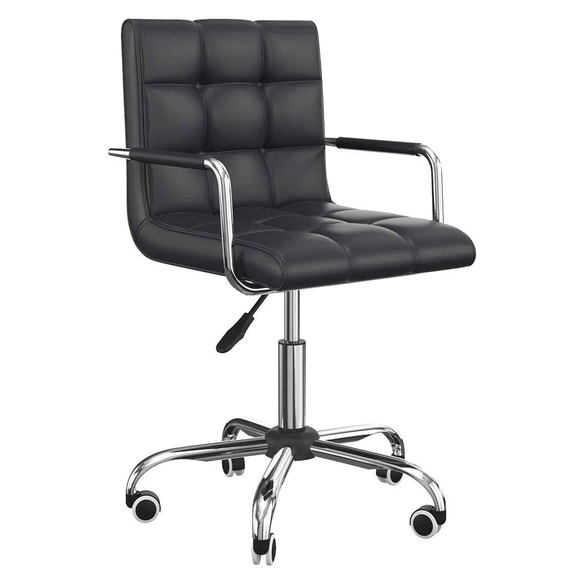 Drehhocker Kosmetikhocker Rollhocker Arbeitshocker in schwarz - 0