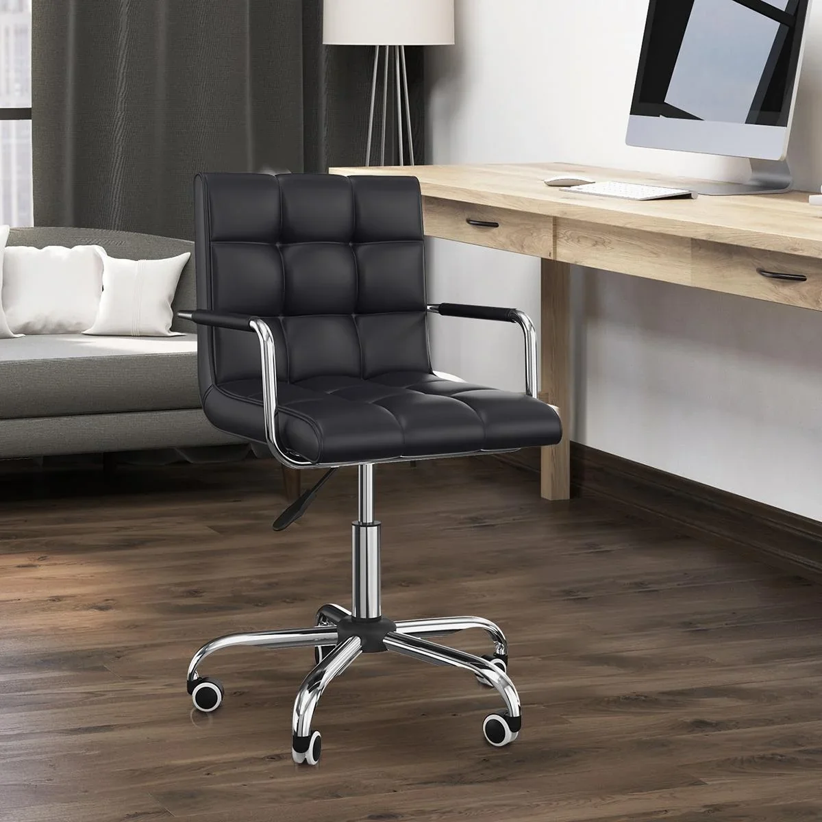 Drehhocker Kosmetikhocker Rollhocker Arbeitshocker in schwarz - 2