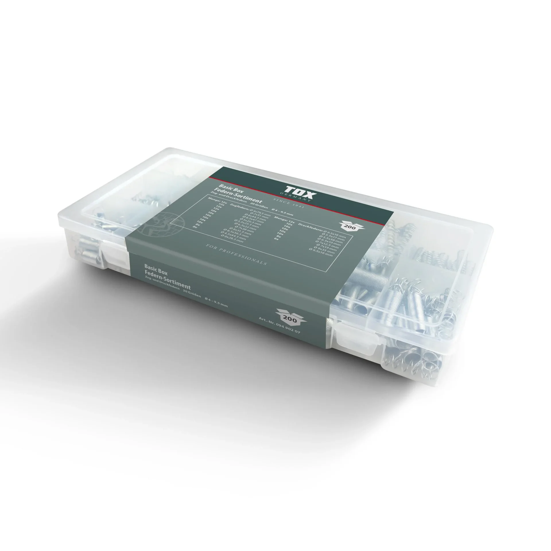 Federn - Sortiment Basic Box 200-teilig - 0