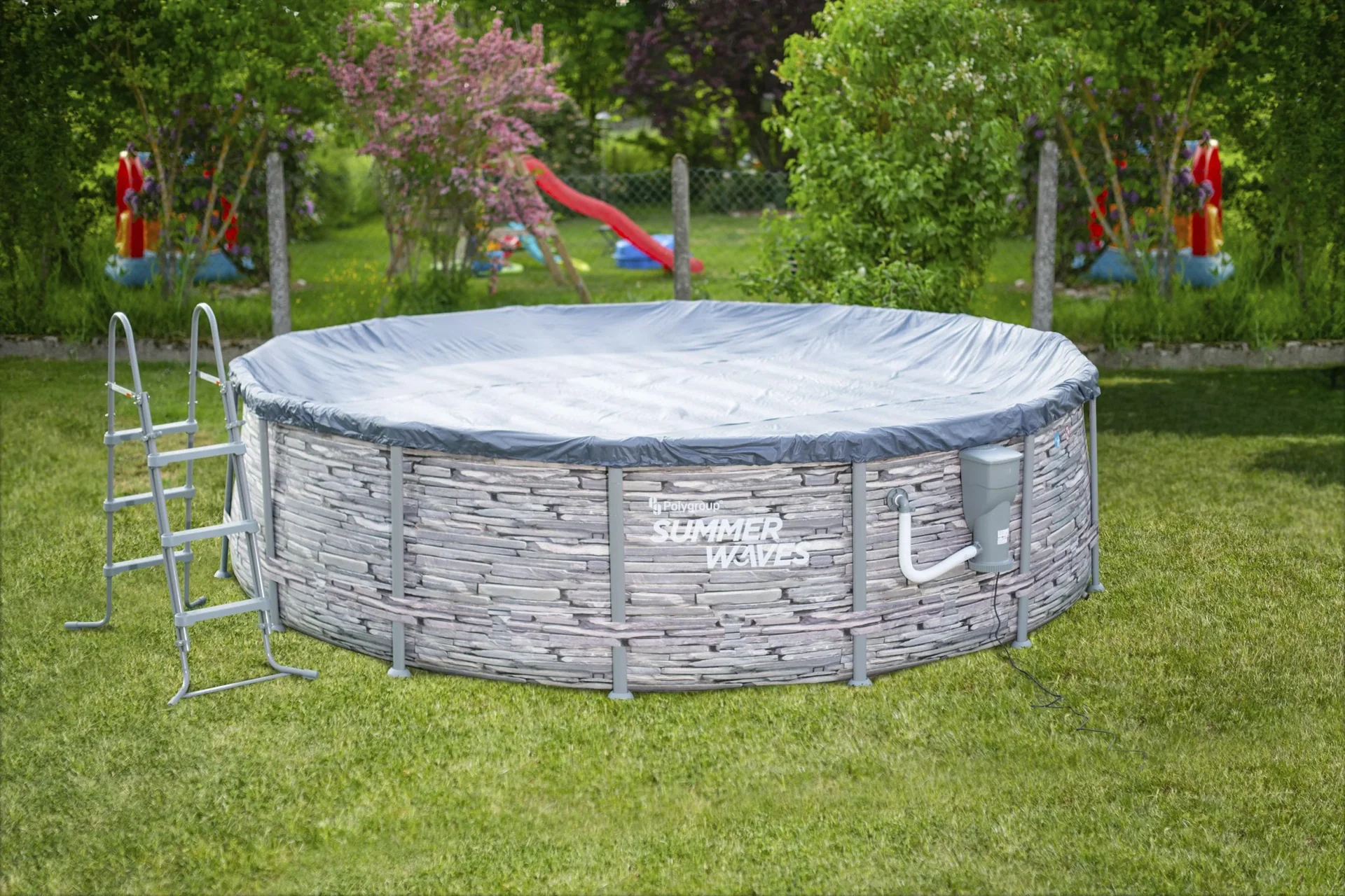 Elite Frame Pool Ø427 x 107 cm Stein grau - 3
