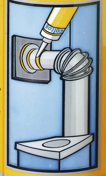 Dichtmasse, 310 ml, hitzefest 250°C, rotbraun - 0