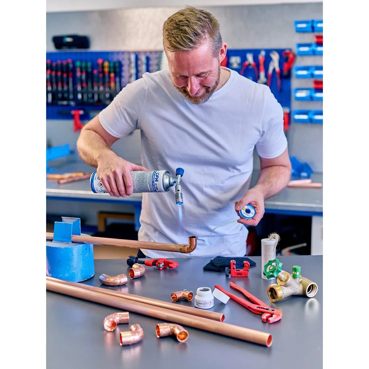 Kompakter Multifunktions-Lötbrenner mit leistungsstarkem Turbo - 700 °C - 0