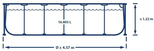 Prism-Rahmen-Pool 457 x 122 cm - 1