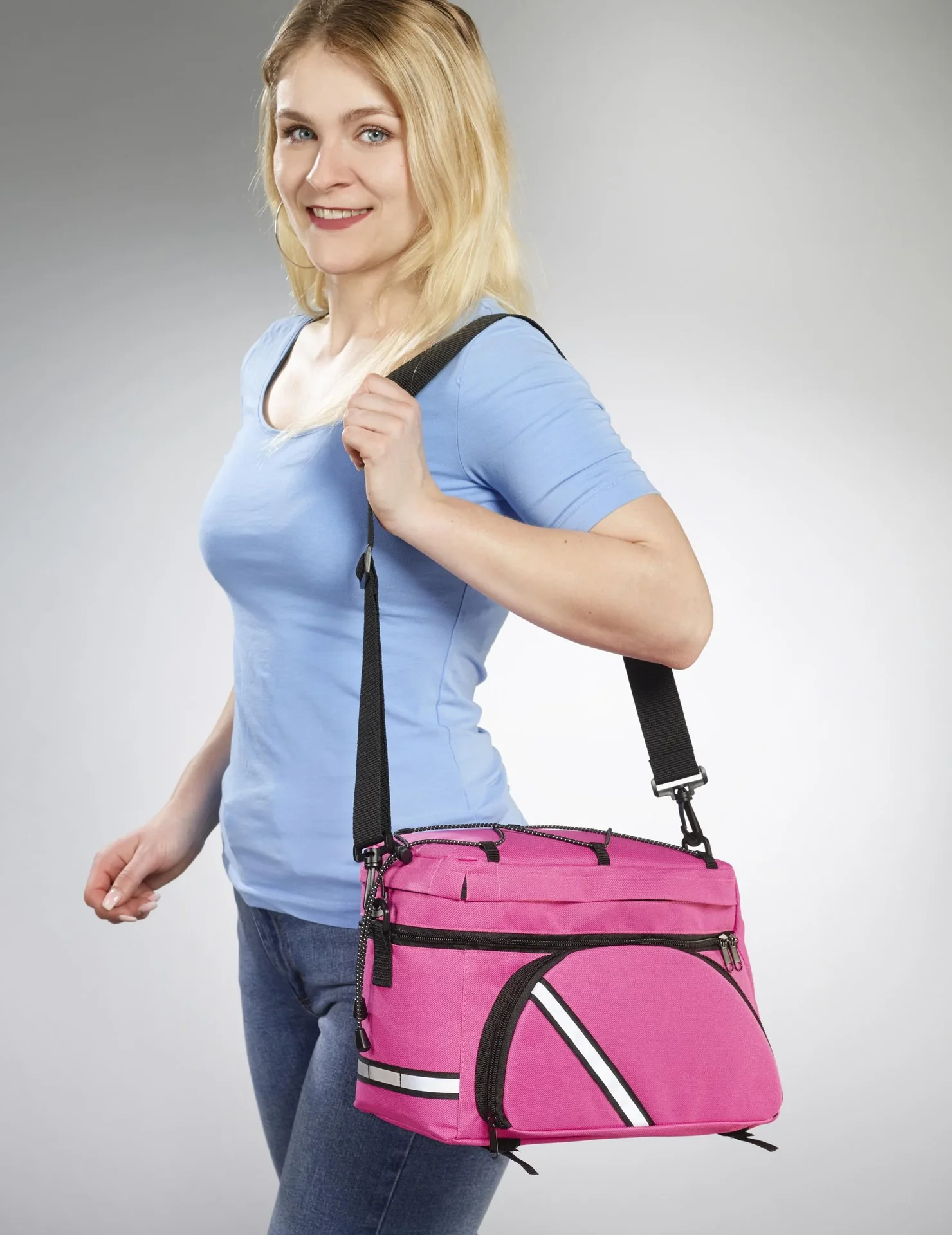 Fahrrad Gepäckträgertasche - multifunktionell, Pink - 0