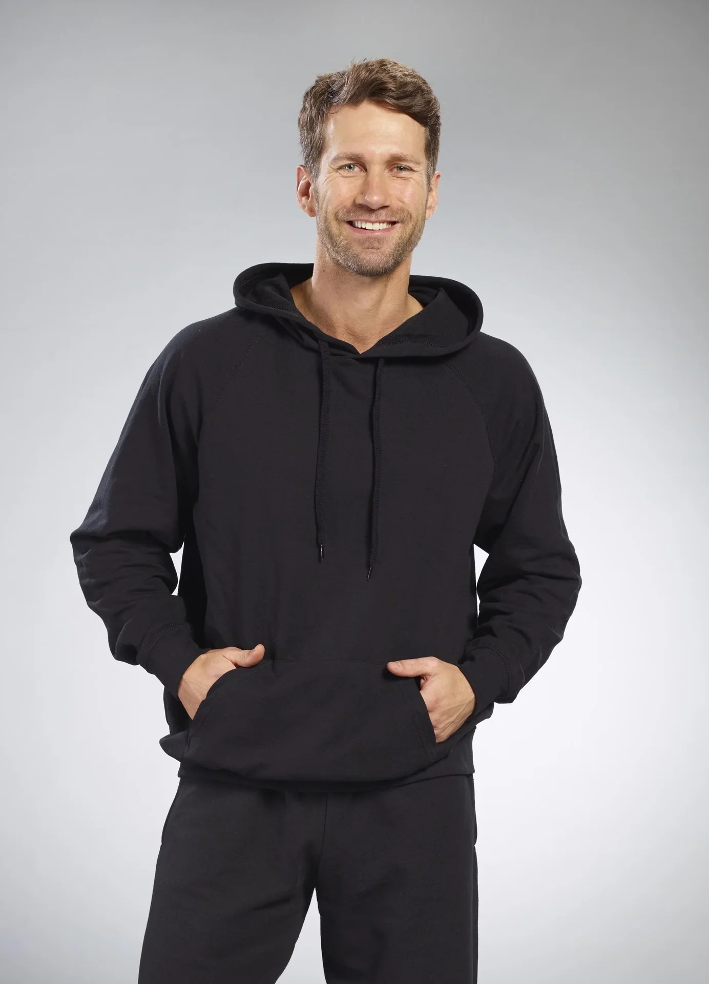 Hoody mit Kängurutasche, Farbe schwarz, Gr.L - 0