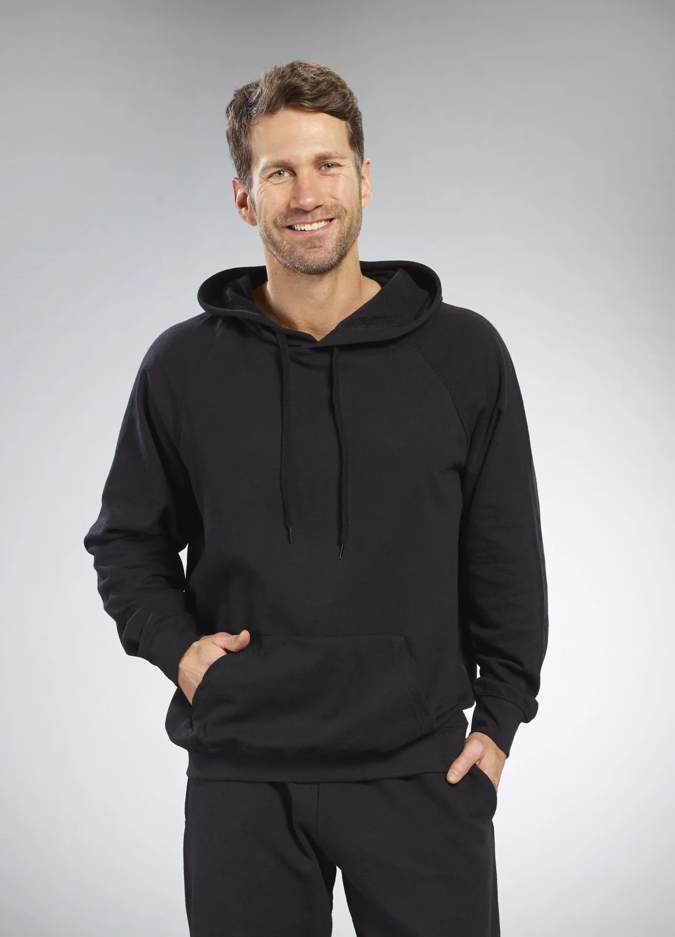 Hoody mit Kängurutasche, Farbe schwarz, Gr.L - 4