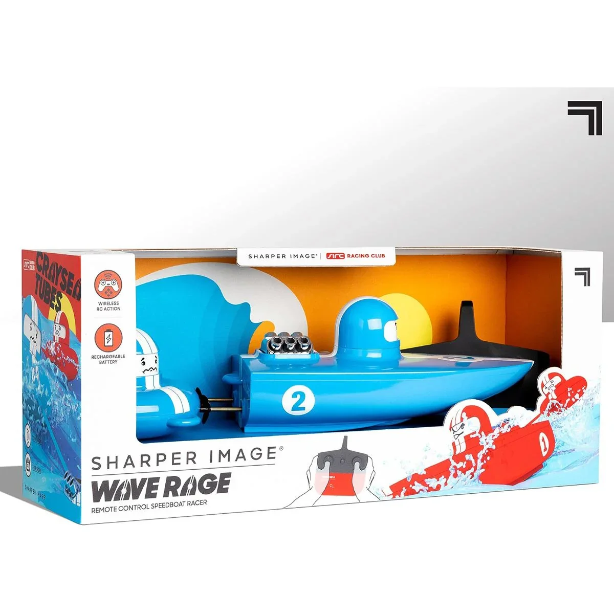 Sharper Image Wave Rage RC lenkbares Trollingboot - blau - 3