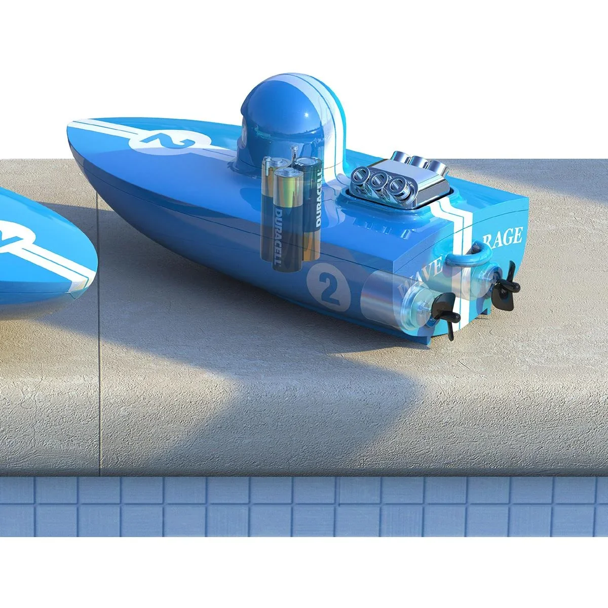 Sharper Image Wave Rage RC lenkbares Trollingboot - blau - 4