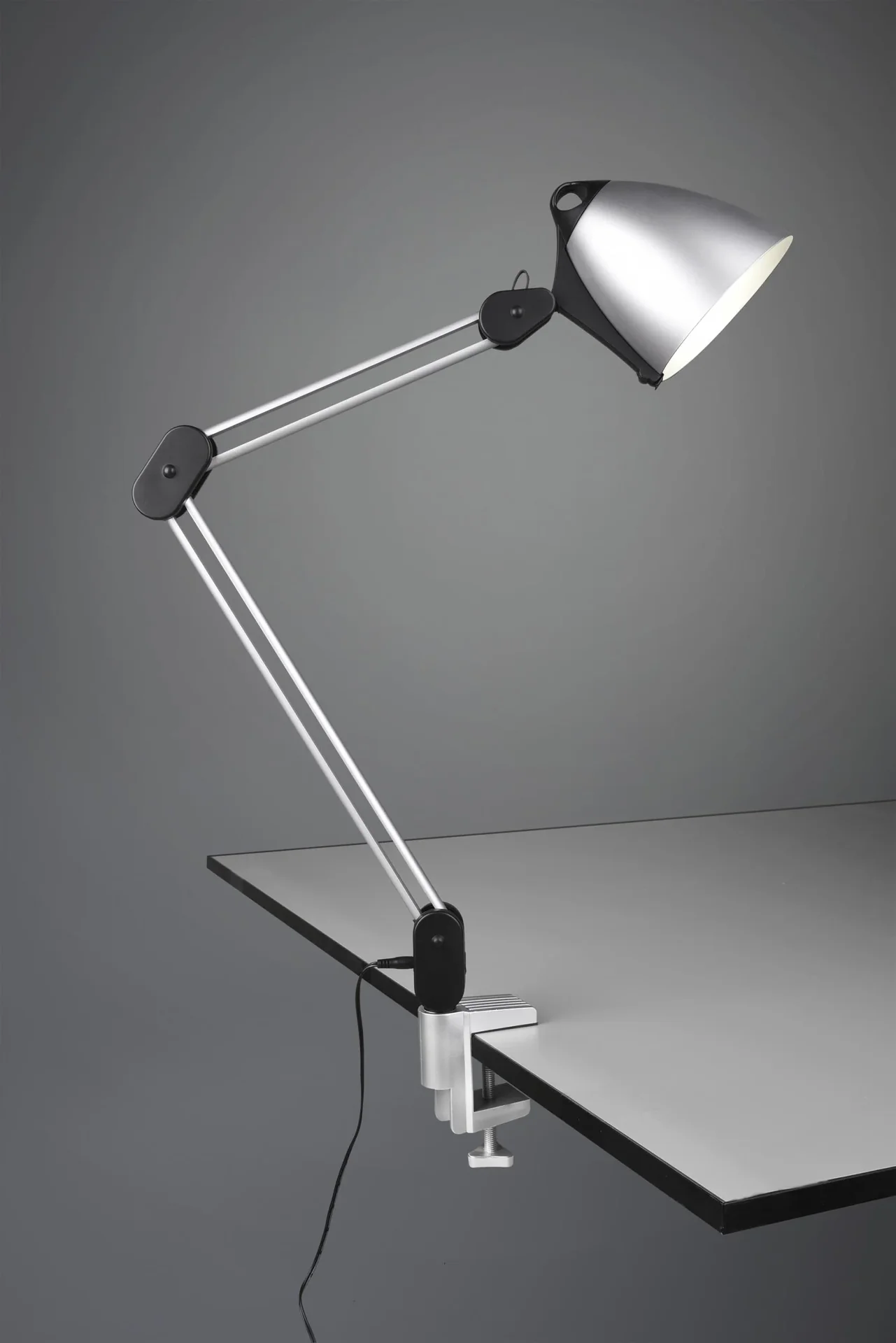 LED-Klemm-/Tisch-/Wandleuchte NADAL, 6,8W, 3000-5000K, 640 lm, Touch-Dimmer, Farbe titanfarbig/schwarz - 1