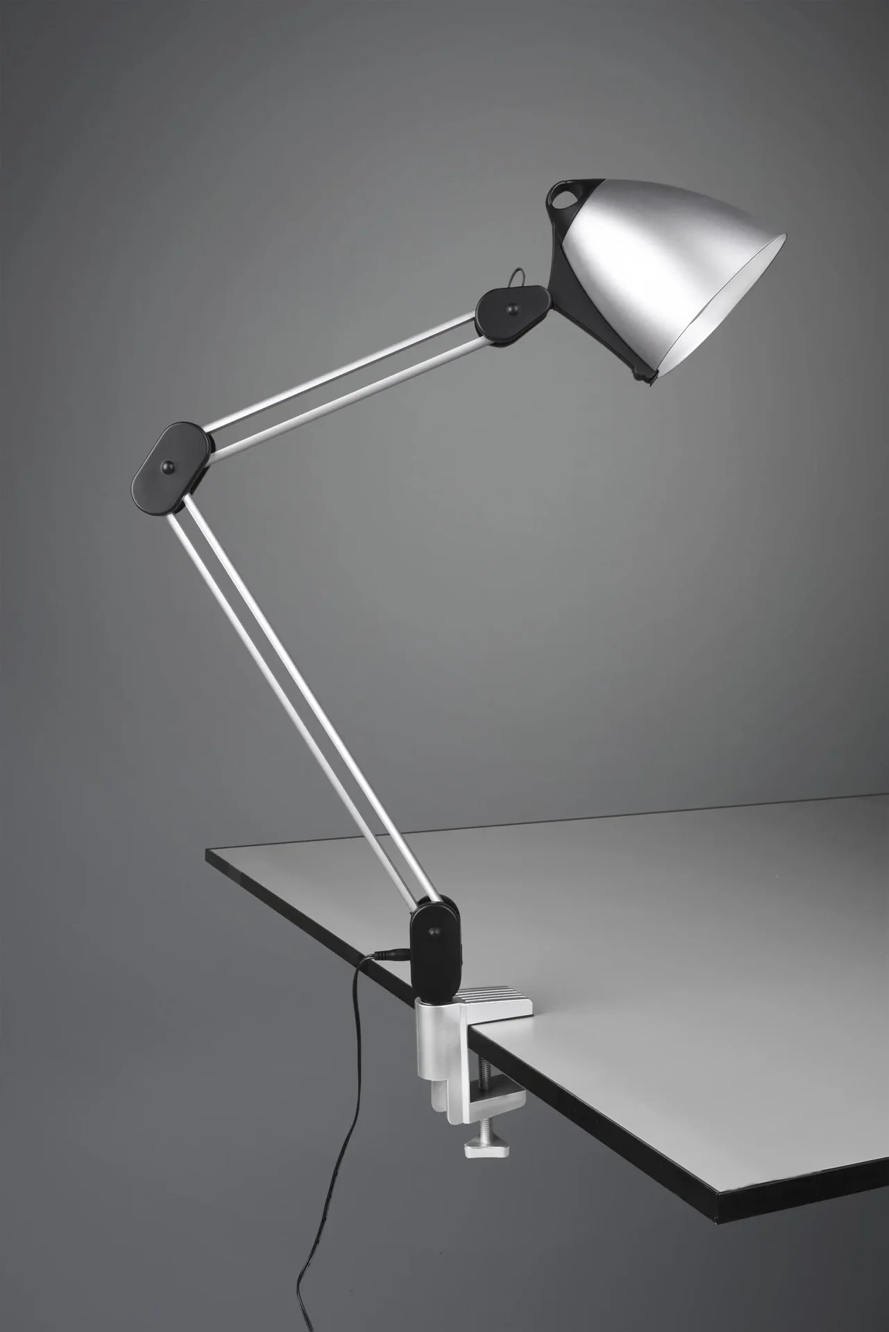 LED-Klemm-/Tisch-/Wandleuchte NADAL, 6,8W, 3000-5000K, 640 lm, Touch-Dimmer, Farbe titanfarbig/schwarz - 2