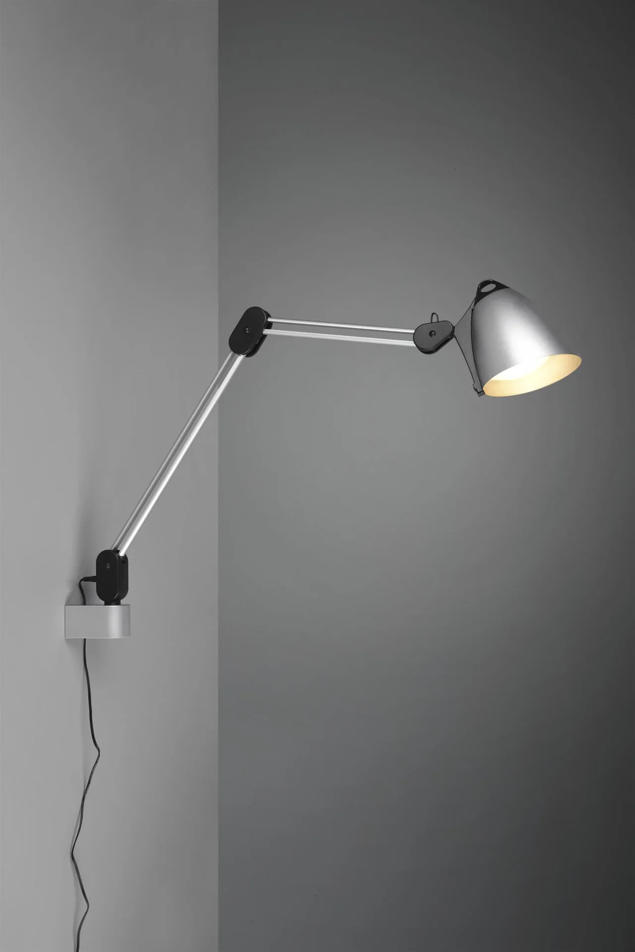 LED-Klemm-/Tisch-/Wandleuchte NADAL, 6,8W, 3000-5000K, 640 lm, Touch-Dimmer, Farbe titanfarbig/schwarz - 6