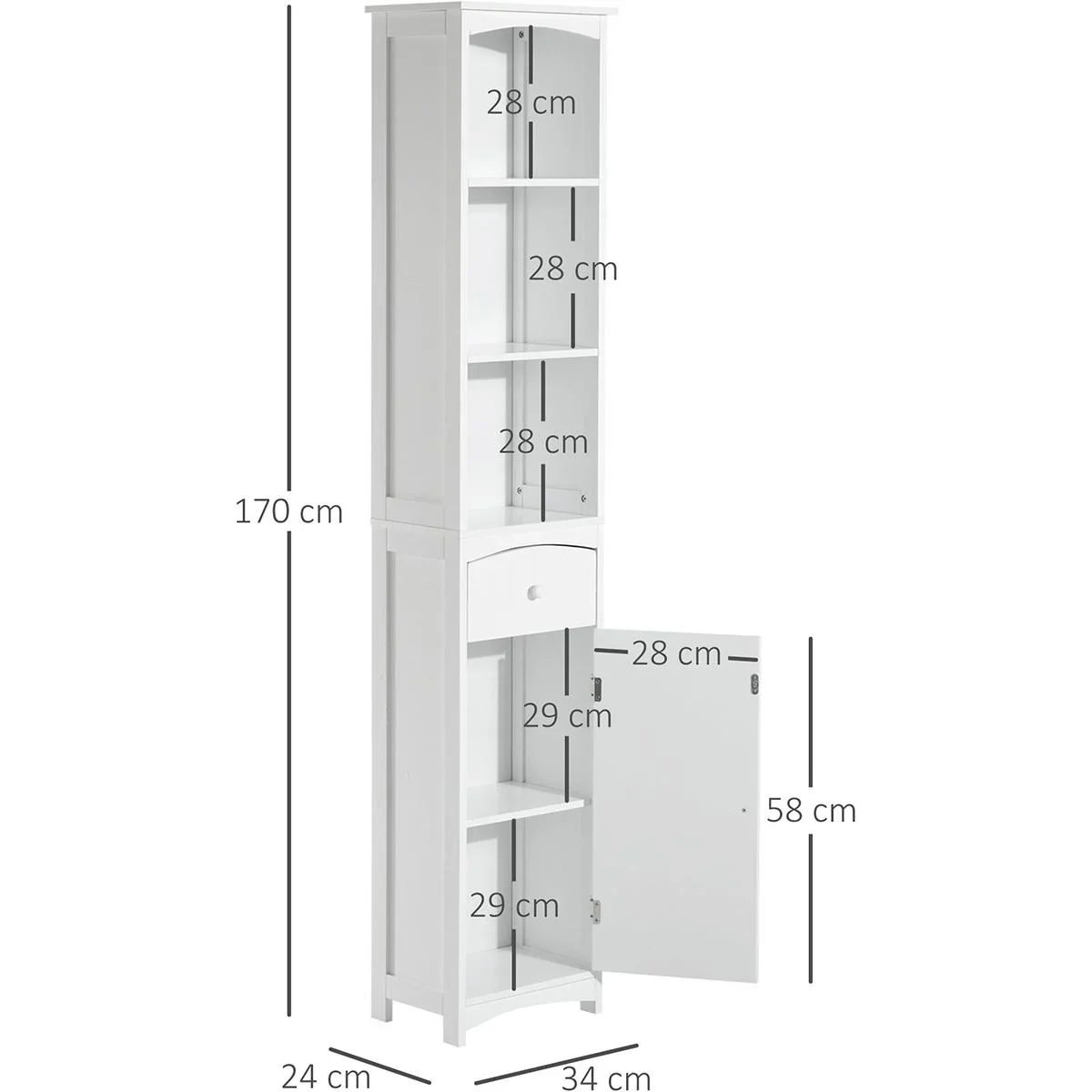 Badezimmerschrank weiß - 1