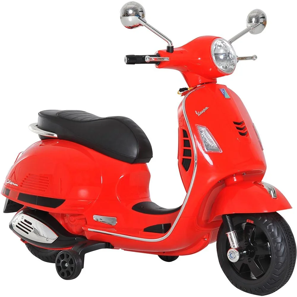 Elektro Kindermotorrad VESPA Kinderauto Weiß Rot - 3