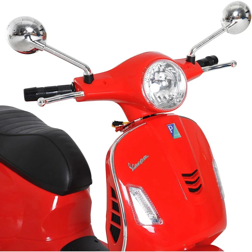 Elektro Kindermotorrad VESPA Kinderauto Weiß Rot - 5