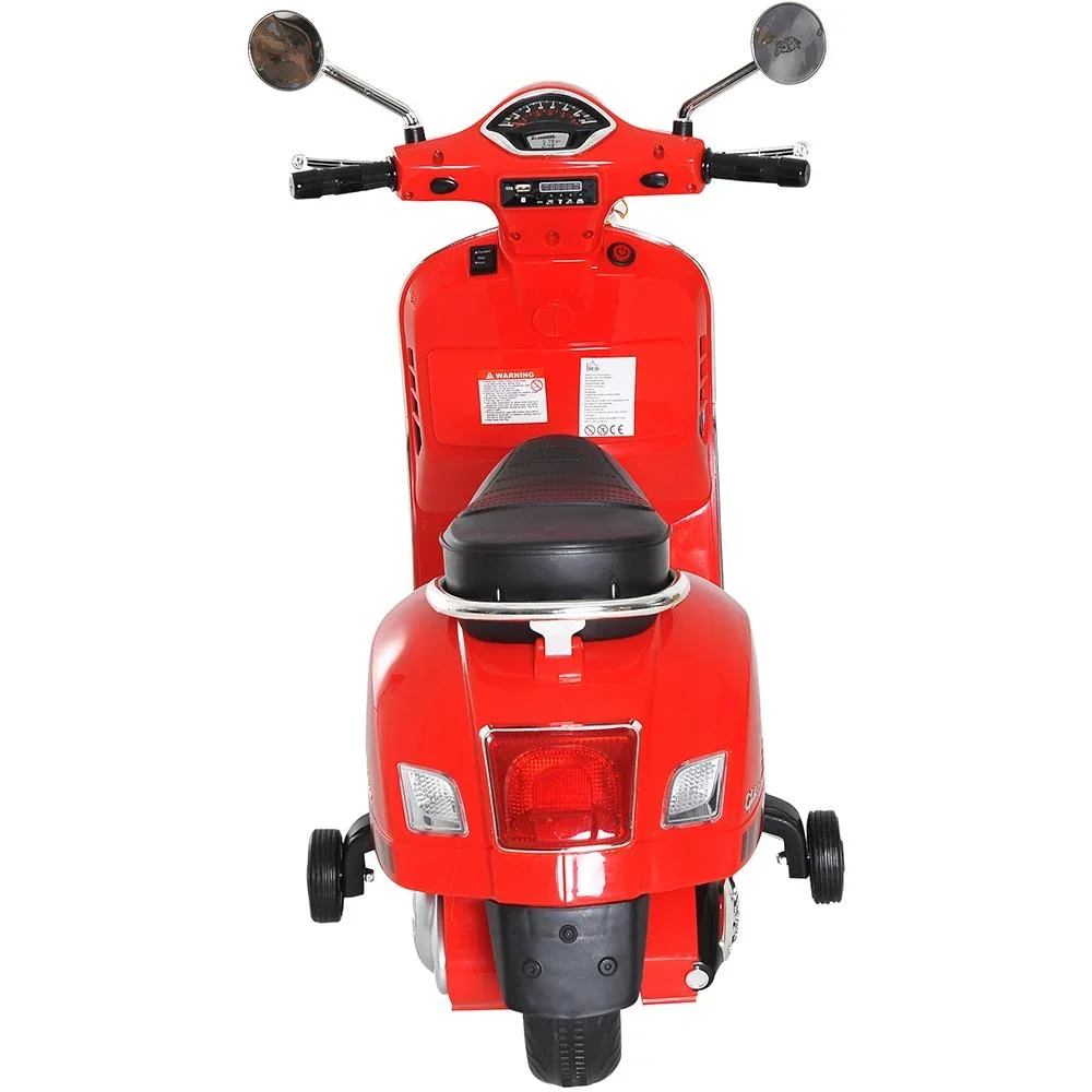 Elektro Kindermotorrad VESPA Kinderauto Weiß Rot - 6