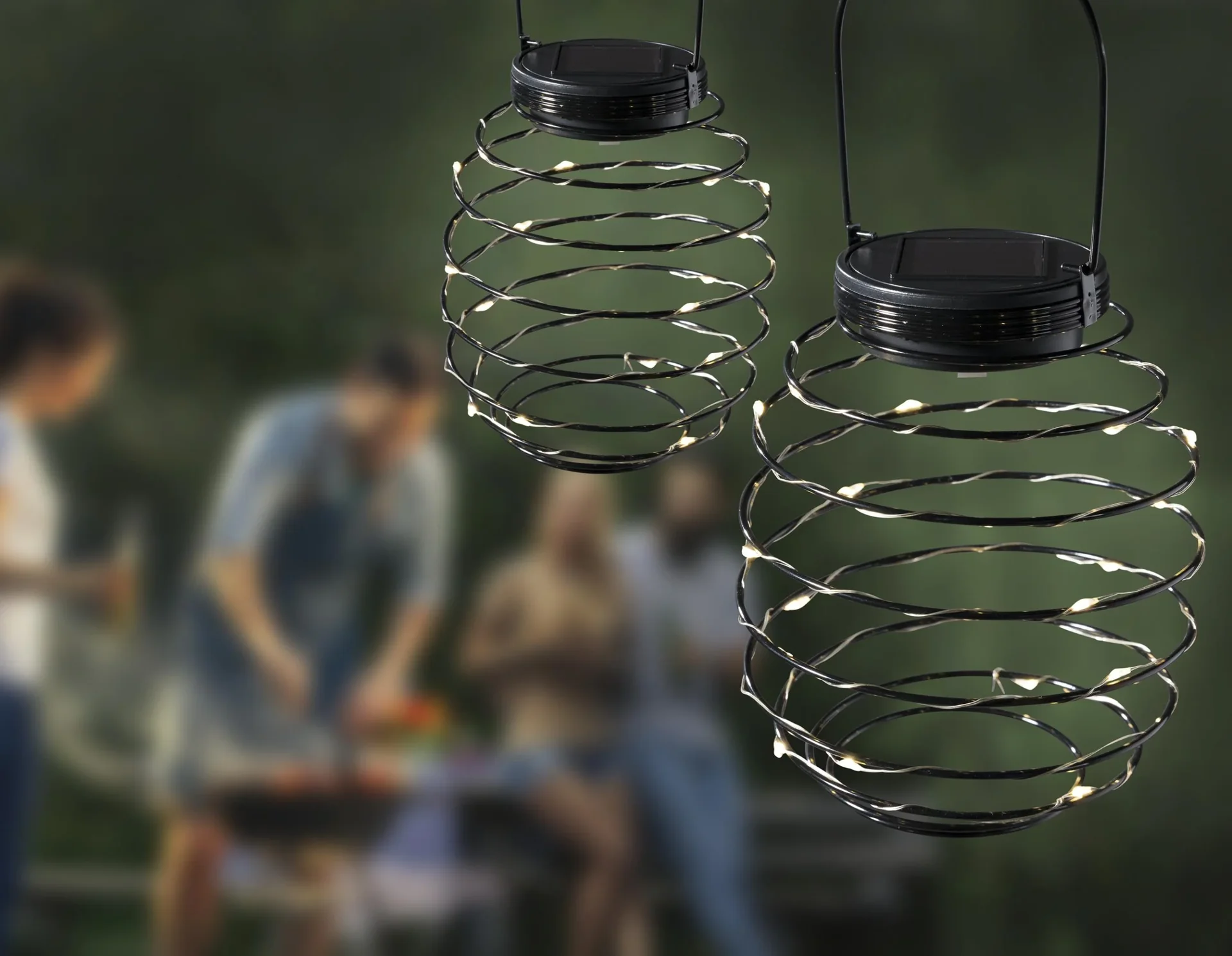 Solar LED Spirallaternen - 2 Stück - 1