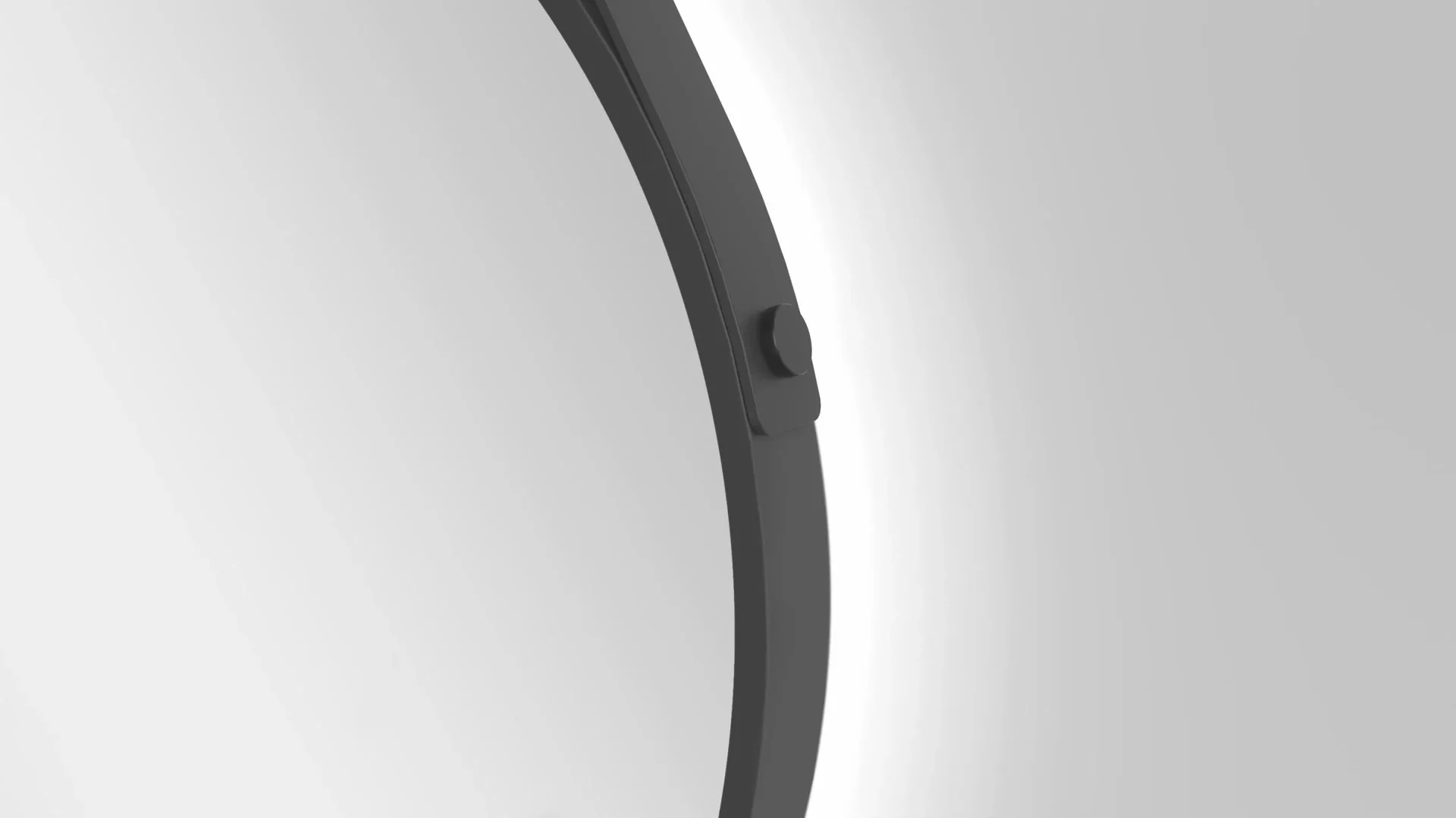 Dekorativer runder Wandspiegel mit indirekter LED Beleuchtung in schwarz matt Ø 50 cm - 3