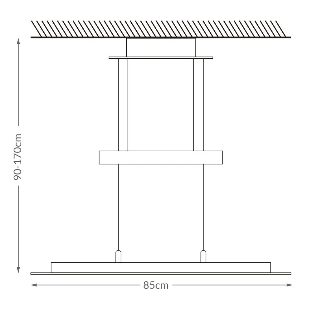 Monzana® LED-Pendelleuchte Sammvaer warmweiß - 3