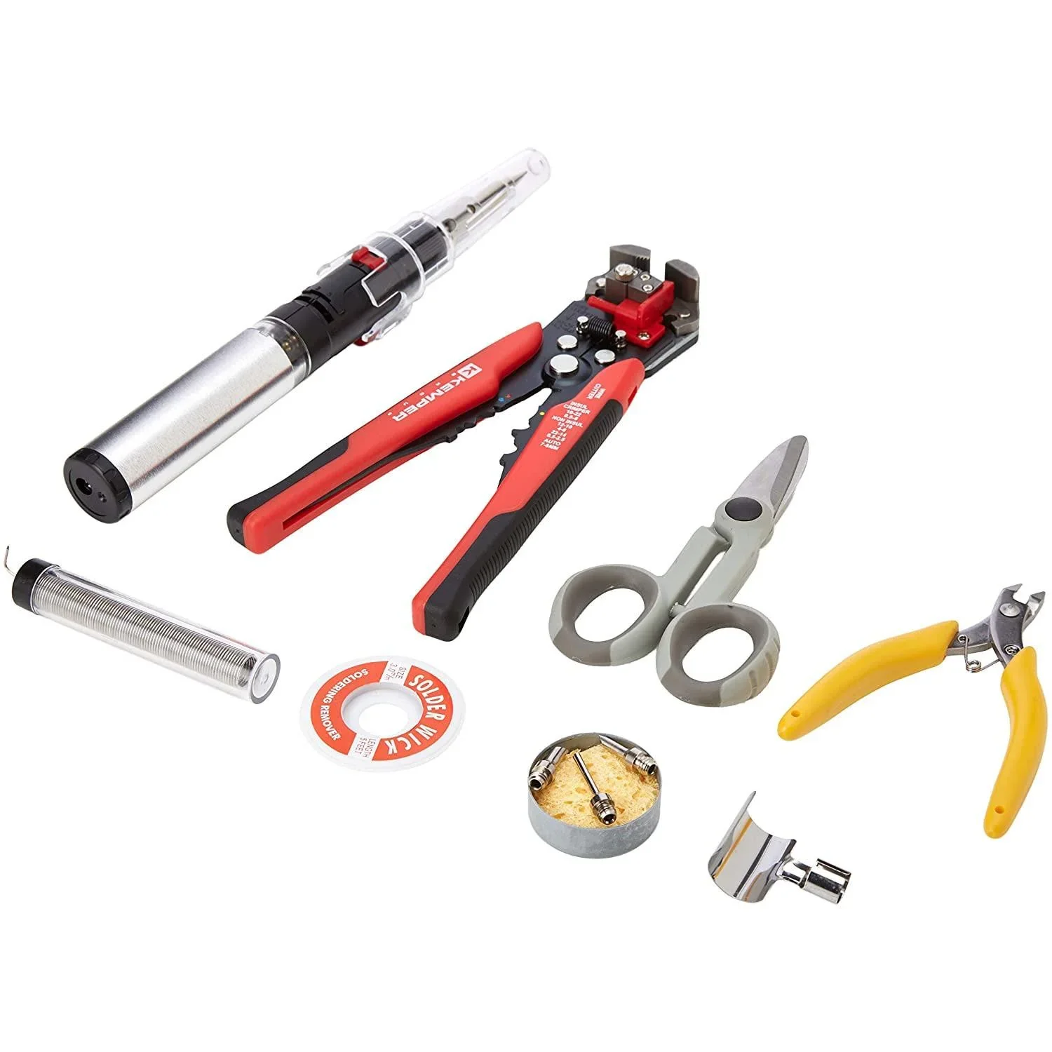 Professionelles Lötkit mit wiederaufladbarem Mikrobrenner - 12 Stück - 0