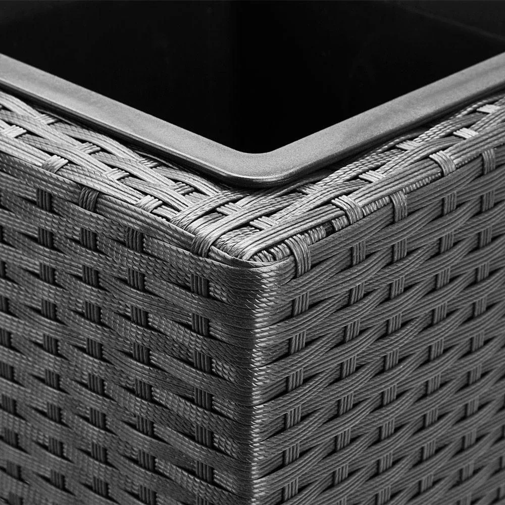 Pflanzgefäß Polyrotan schwarz 95 x 27 x 60cm geeignet für 4 Pflanzen - 1