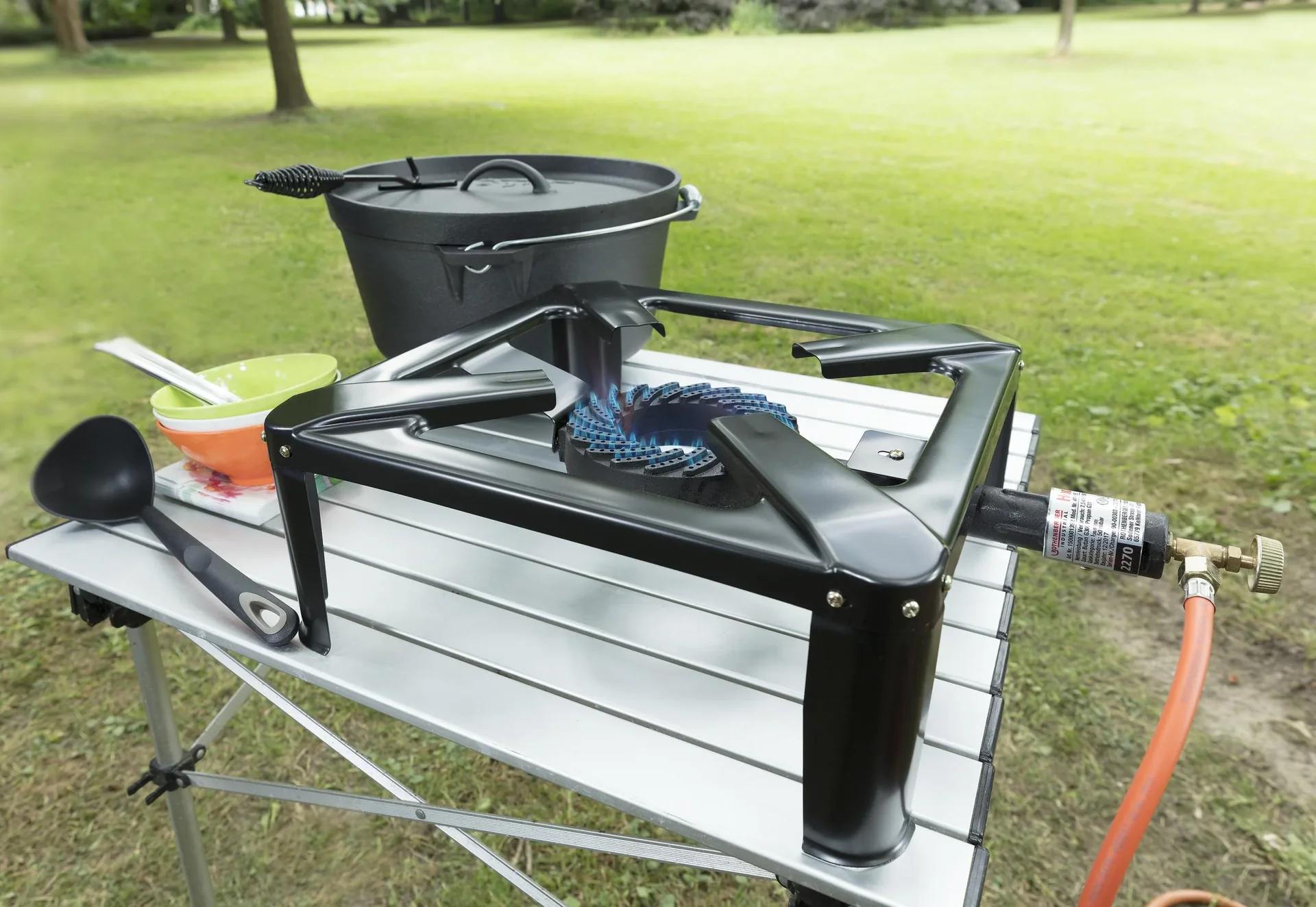 Hockerkocher inkl. Schlauch und Regler - 4