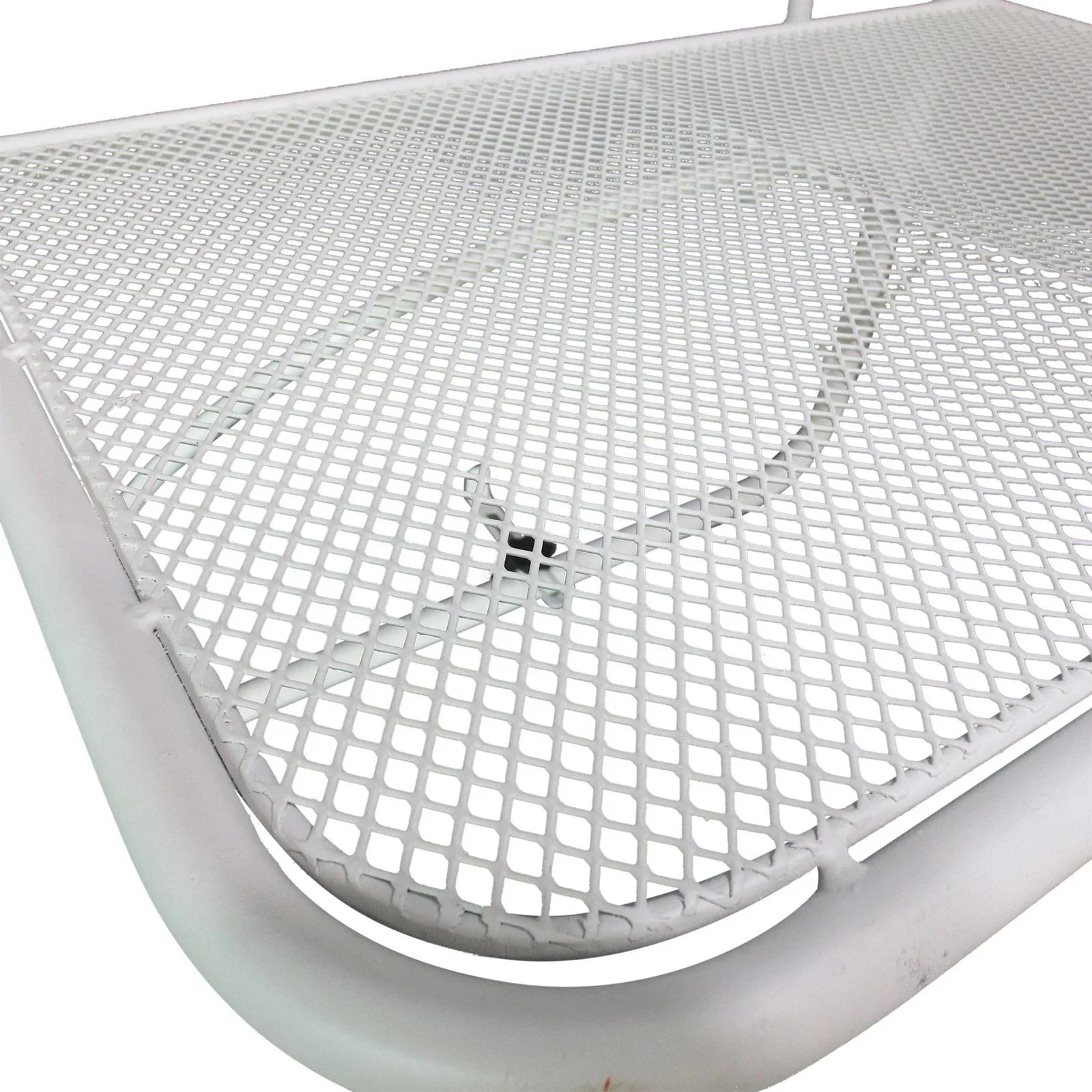 Balkonhängetisch Hängetisch höhenverstellbar viereckig Terrasse Metall Weiß L60 x B56,5 x H45 cm - 1