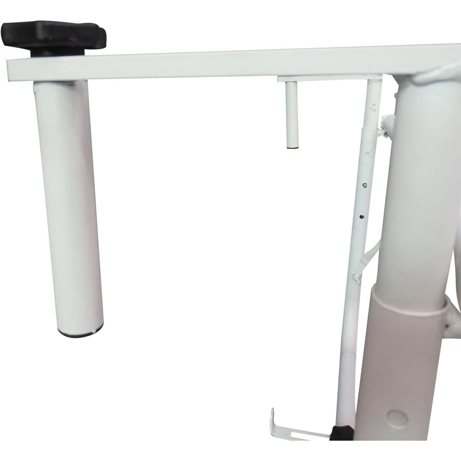 Balkonhängetisch Hängetisch höhenverstellbar viereckig Terrasse Metall Weiß L60 x B56,5 x H45 cm - 2