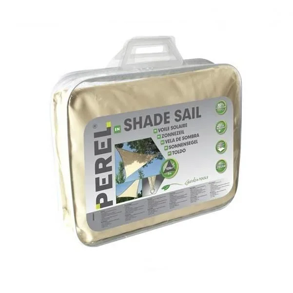 Garten-Sonnensegel Dreieck 5 X 5 X 5 m Farbe: Creme - 2