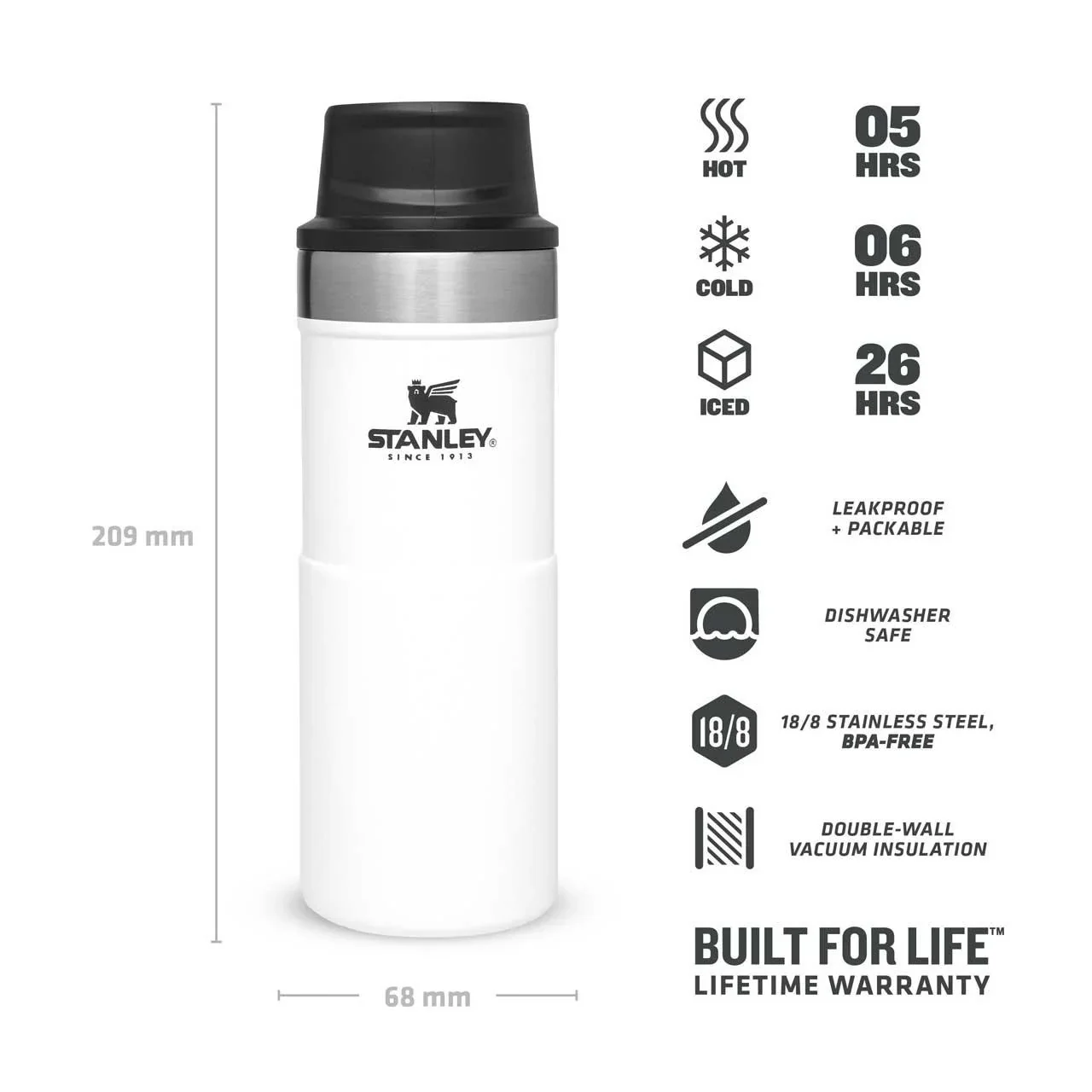 Trigger-Action Travel Mug 0,35 l, Polar, Vakuumisolierung, Einhandbedienung - 1