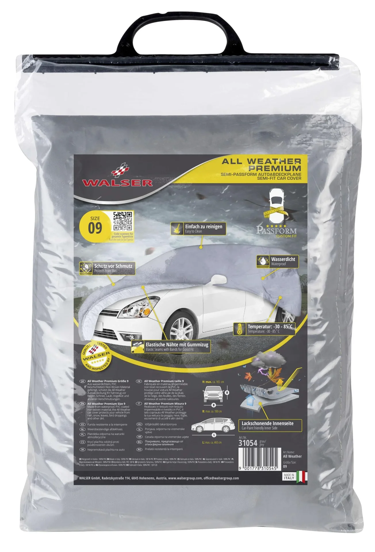 Autoabdeckplane all weather - Größe 9 - 465x180x165cm - PVC beschichtet - 3