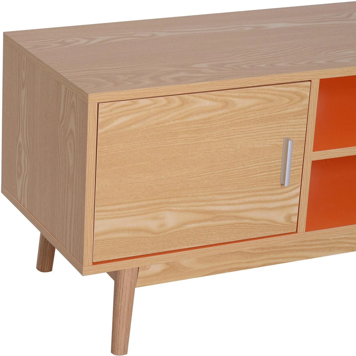 Fernsehtisch Fernsehschrank Lowboard TV-Schrank Retro-Stil Holz 130 x 38 x 46,5 cm - 4